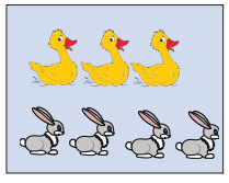 Math 1st grade counting process sample question