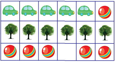Math 1st grade counting process sample question