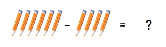 Math 1st grade subtraction sample question