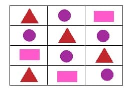 Math 2nd grade geometric shapes sample question