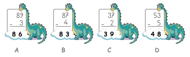 Math 3rd grade subtraction sample question