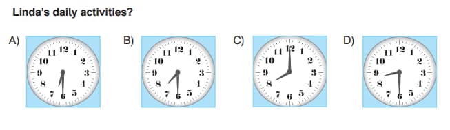 Math 3rd grade telling time-understanding time sample question