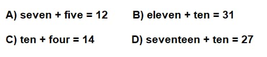Math 3rd grade addition sample question