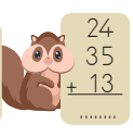 Math 3rd grade recognizing and adding numbers sample question