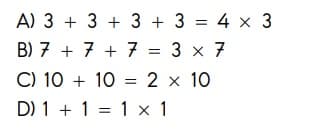 Math 3rd grade numbers and understanding 4 simple mathematical operations sample question