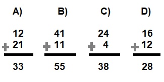 Math 3rd grade addition sample question