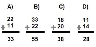 Math 3rd grade addition sample question