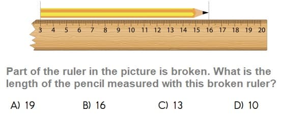 Math 3rd grade length measurement sample question