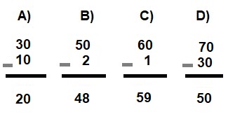 Math 3rd grade subtraction sample question